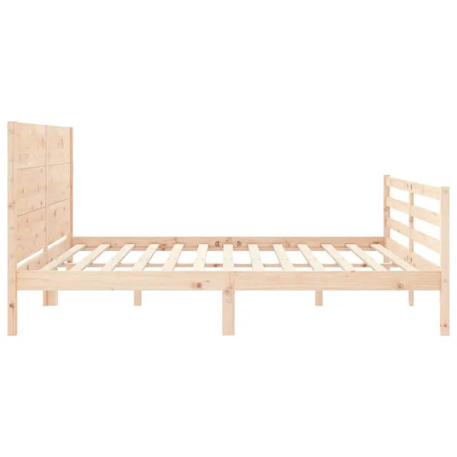 Cadre de lit sans matelas 200x200 cm bois massif