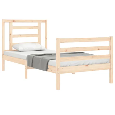 Cadre de lit sans matelas bois massif