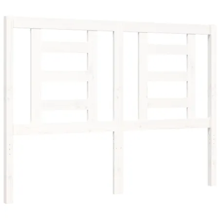 Cadre de lit sans matelas blanc 120x200 cm bois massif