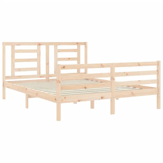 Cadre de lit sans matelas 160x200 cm bois massif