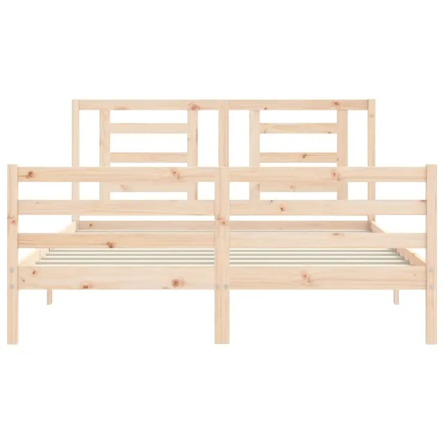 Cadre de lit sans matelas 160x200 cm bois massif