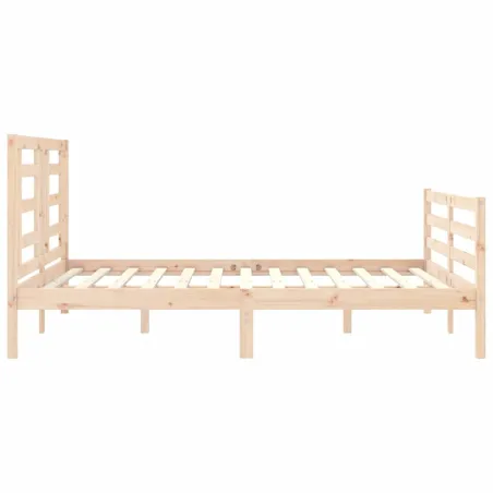 Cadre de lit sans matelas 160x200 cm bois massif