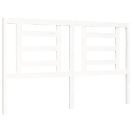 Cadre de lit sans matelas blanc 160x200 cm bois massif