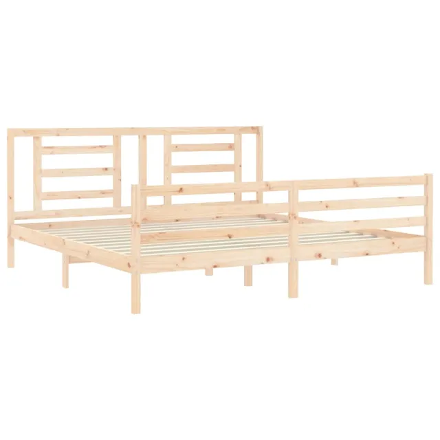 Cadre de lit sans matelas 200x200 cm bois massif