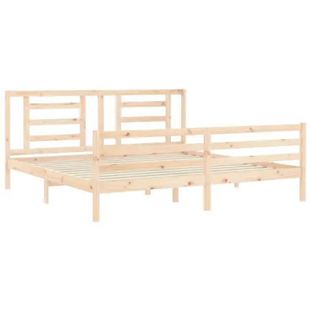 Cadre de lit sans matelas 200x200 cm bois massif