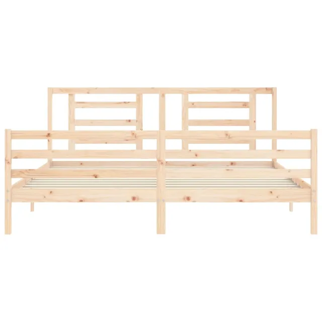 Cadre de lit sans matelas 200x200 cm bois massif