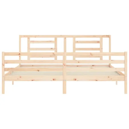 Cadre de lit sans matelas 200x200 cm bois massif