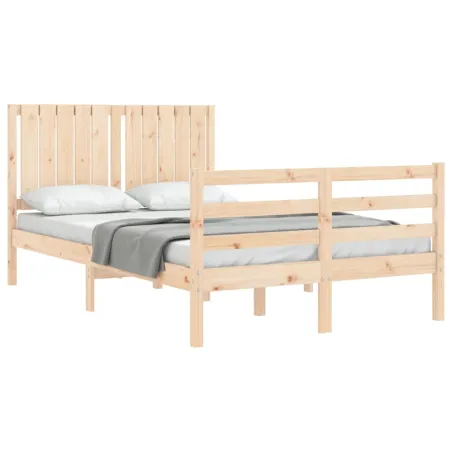 Cadre de lit sans matelas 120x200 cm bois massif