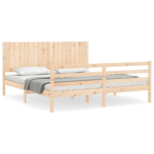 Cadre de lit sans matelas bois massif