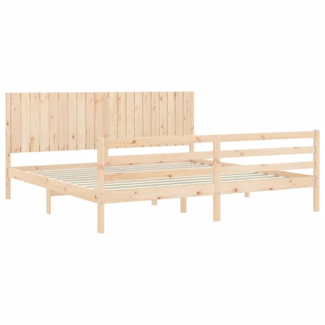 Cadre de lit sans matelas 200x200 cm bois massif