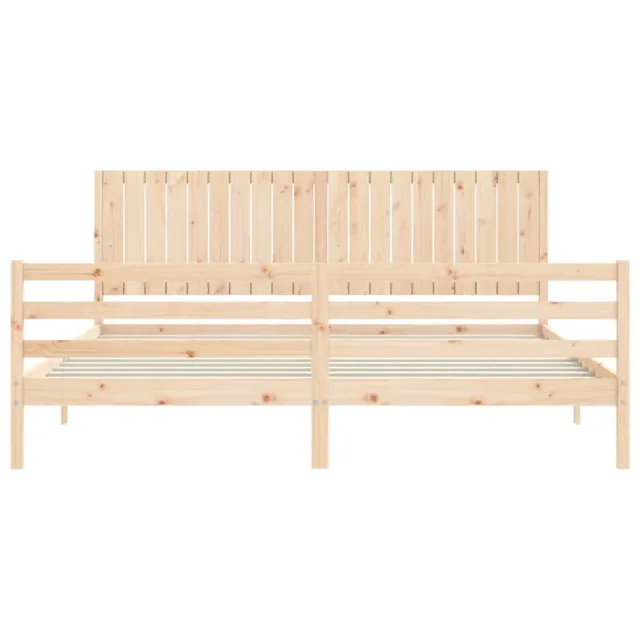 Cadre de lit sans matelas 200x200 cm bois massif