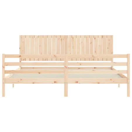 Cadre de lit sans matelas 200x200 cm bois massif