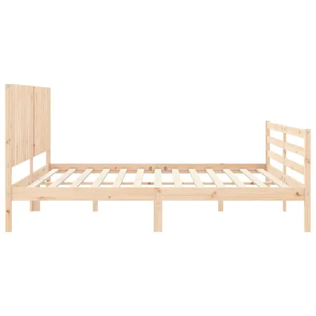 Cadre de lit sans matelas 200x200 cm bois massif