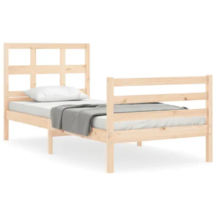 Cadre de lit sans matelas bois massif 2