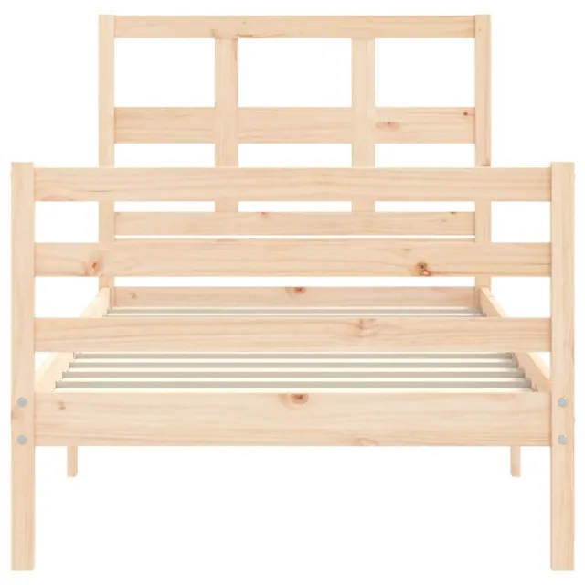 Cadre de lit sans matelas 90x200 cm bois massif