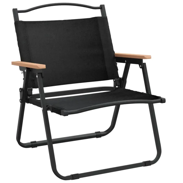 Chaises de camping lot de 2 Noir 54x43x59 cm Tissu Oxford