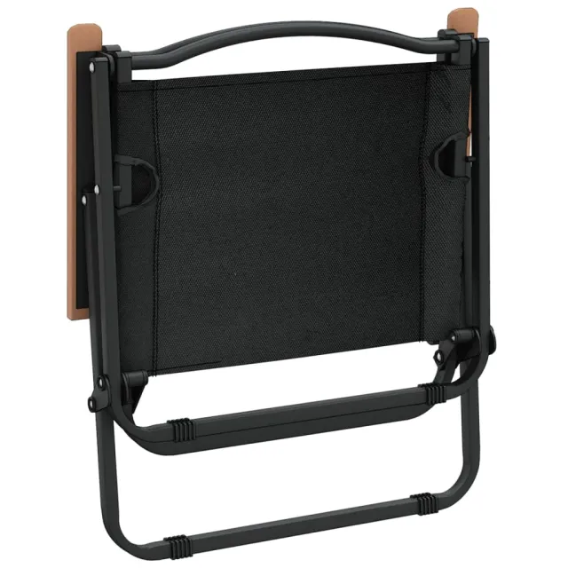 Chaises de camping lot de 2 Noir 54x43x59 cm Tissu Oxford