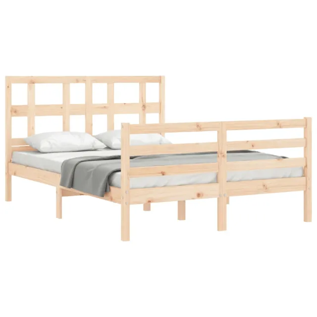 Cadre de lit sans matelas 120x200 cm bois massif