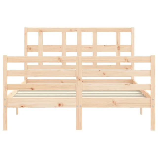 Cadre de lit sans matelas 120x200 cm bois massif