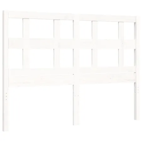 Cadre de lit sans matelas blanc 140x200 cm bois massif