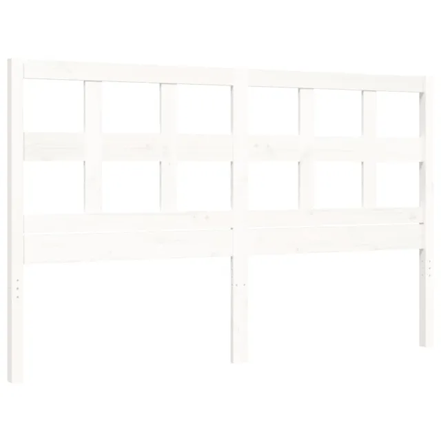 Cadre de lit sans matelas blanc 160x200 cm bois massif