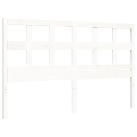 Cadre de lit sans matelas blanc 160x200 cm bois massif