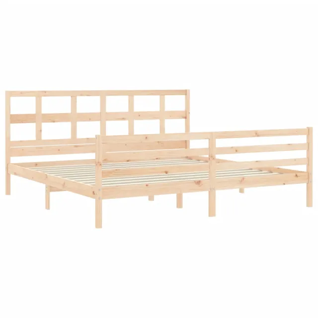 Cadre de lit sans matelas 200x200 cm bois massif