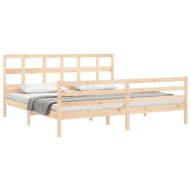 Cadre de lit sans matelas 200x200 cm bois massif