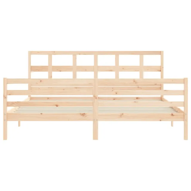 Cadre de lit sans matelas 200x200 cm bois massif