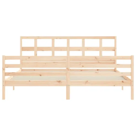 Cadre de lit sans matelas 200x200 cm bois massif