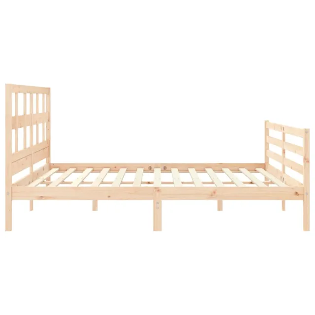 Cadre de lit sans matelas 200x200 cm bois massif