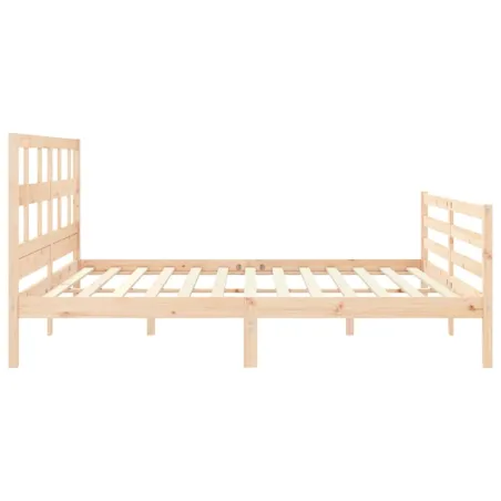 Cadre de lit sans matelas 200x200 cm bois massif
