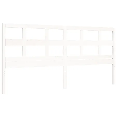 Cadre de lit sans matelas blanc 200x200 cm bois massif