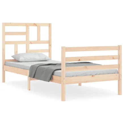 Cadre de lit sans matelas bois massif 2