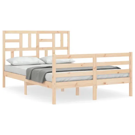 Cadre de lit sans matelas bois massif 2