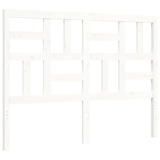 Cadre de lit sans matelas blanc bois massif