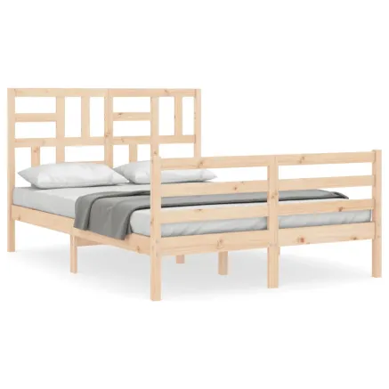 Cadre de lit sans matelas bois massif 2