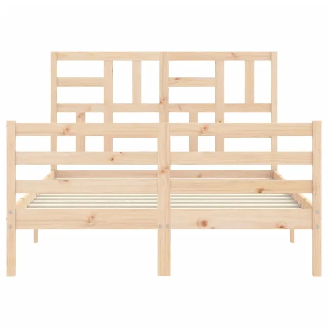 Cadre de lit sans matelas 140x190 cm bois massif