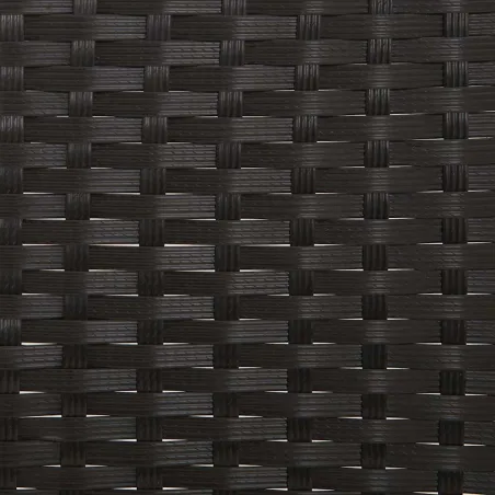 Banc de Jardin à 2 Places avec Coussins Noir Résine Tressée