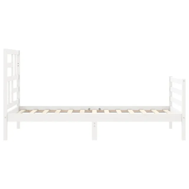 Cadre de lit sans matelas blanc 90x200 cm bois massif