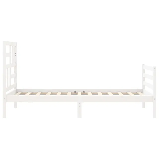Cadre de lit sans matelas blanc 100x200 cm bois massif