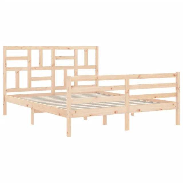 Cadre de lit sans matelas 160x200 cm bois massif
