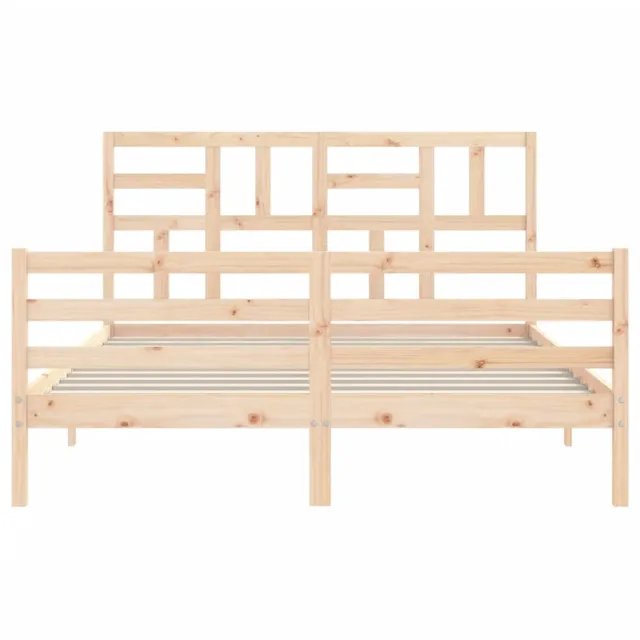 Cadre de lit sans matelas 160x200 cm bois massif