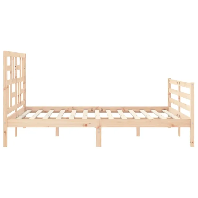 Cadre de lit sans matelas 160x200 cm bois massif
