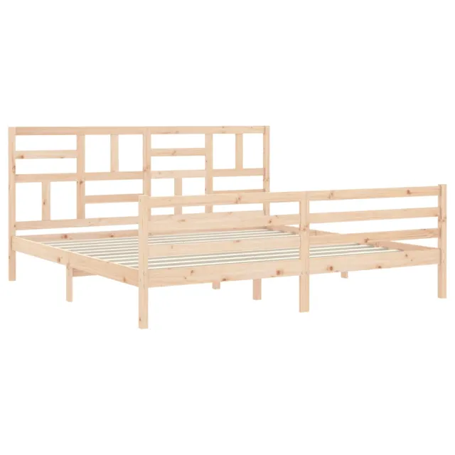 Cadre de lit sans matelas bois massif