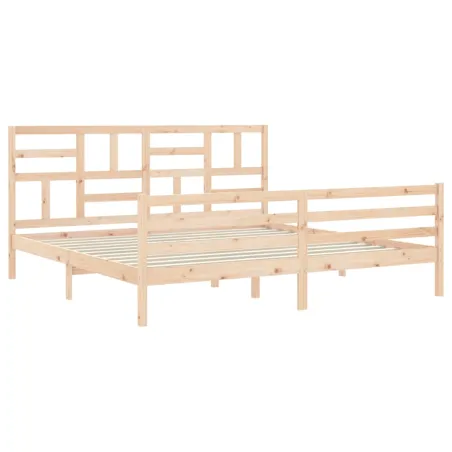 Cadre de lit sans matelas bois massif
