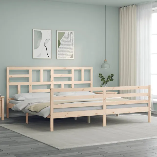 Cadre de lit sans matelas bois massif
