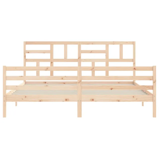 Cadre de lit sans matelas 200x200 cm bois massif