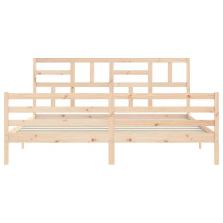 Cadre de lit sans matelas 200x200 cm bois massif