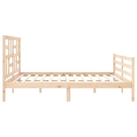 Cadre de lit sans matelas 200x200 cm bois massif